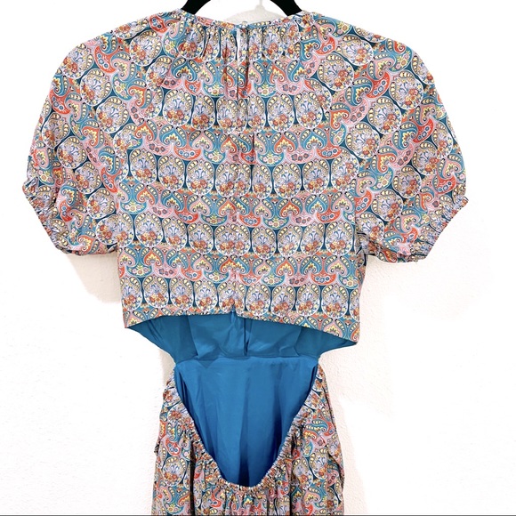 J Crew x Liberty Fabrics Side Cutout Dress / Giorgia Duke Print - Picture 8 of 14
